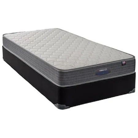 Queen Firm Innerspring Mattress and Natural Wood Foundation